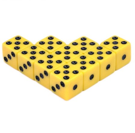 Lot De 30 Dés à Jouer Taille 16x16x16mm Jeux De Société Angles Arrondis