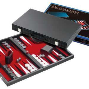CAR591730 001 300x300 - Backgammon similicuir rouge - Médium