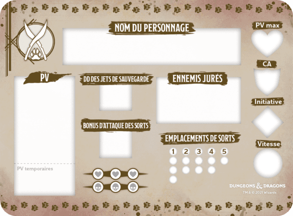 Donjons & Dragons Set de jetons Rôdeur Jeux de société Acheter