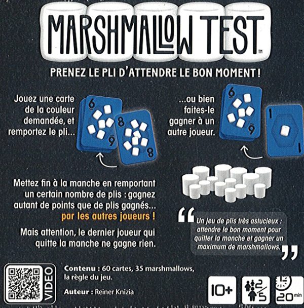 Marshmallow Test Jeux de société Acheter sur L'Auberge du Jeu Suisse
