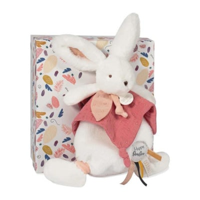 Doudou Peluche Happy Lapin - Rose (25 cm) – Image 1