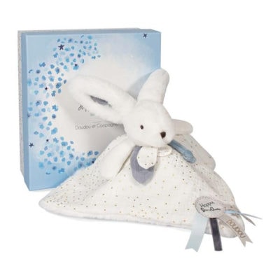 Doudou Peluche Happy Lapin - Bleu (25 cm) – Image 1